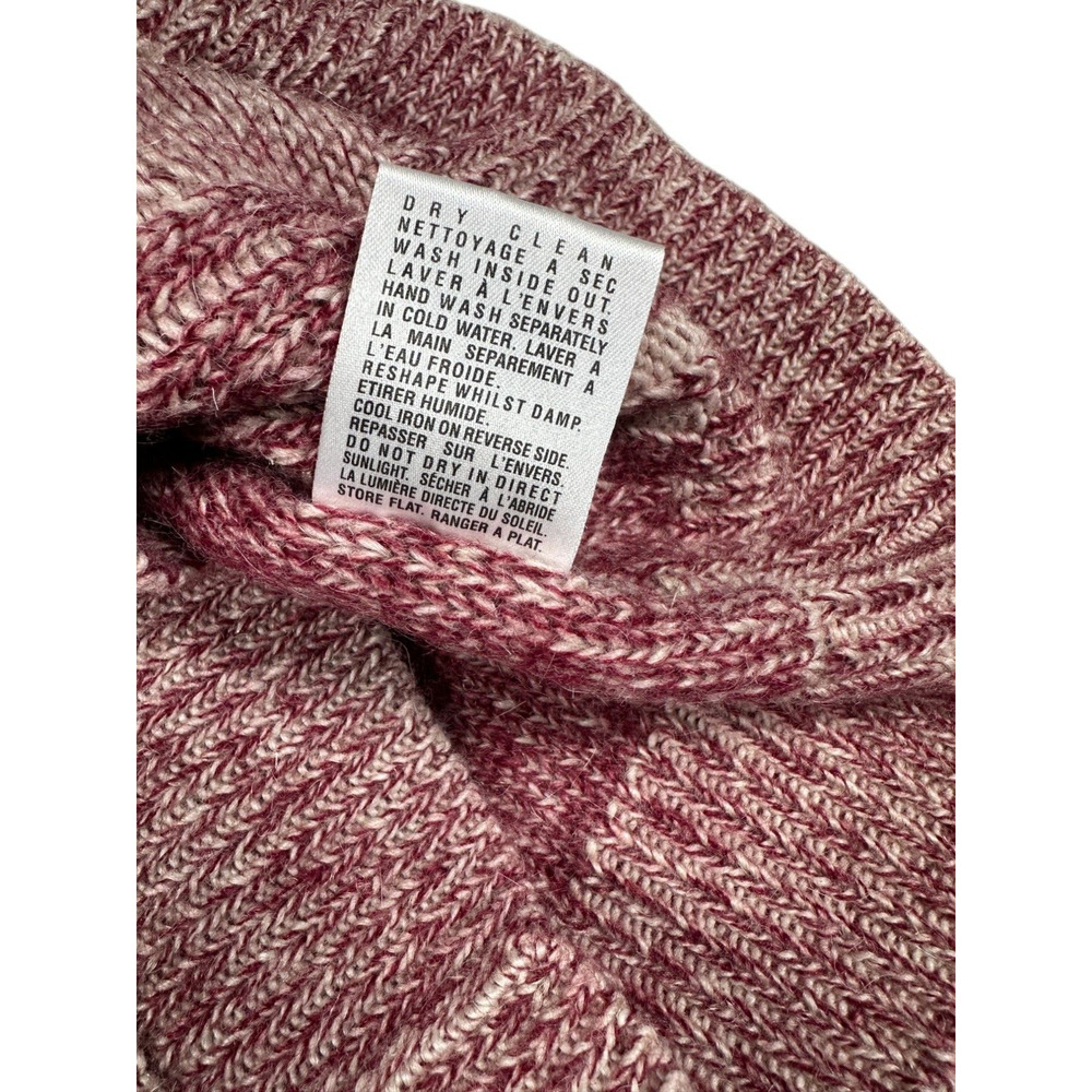 ALLSAINTS Lomond Jumper Womens Size 4 Cable-Knit Wool Linen Sweater Pink - Picture 7 of 7